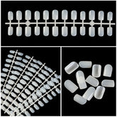 120 Pieces Clear Natural Press On Fake Nails Square Shape Artificial False Nail Tips Full Cover For Extend Nail Tips Gel Tools